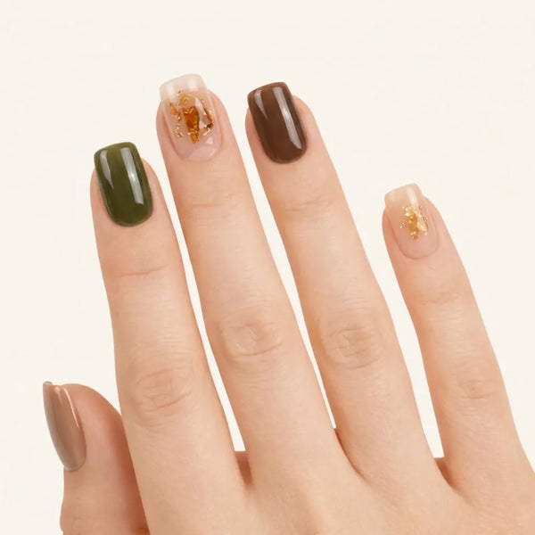 Olive Mocha Gel Nagelstrips Kit