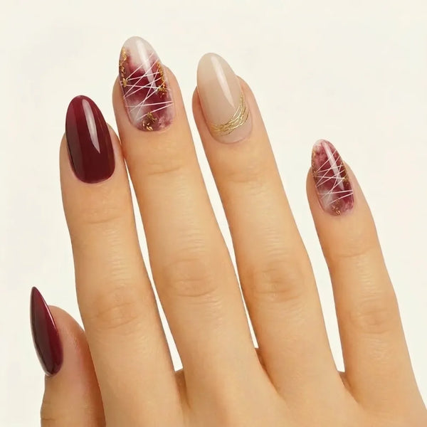 Mocha Marble Gel Nagelstrips Kit